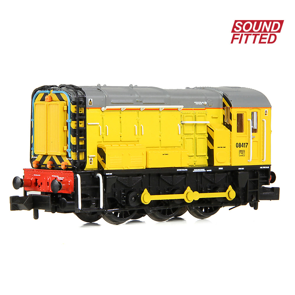 Farish 371-011SF Class 08 08417 Network Rail Yellow SOUND, N Gauge *LAST FEW*