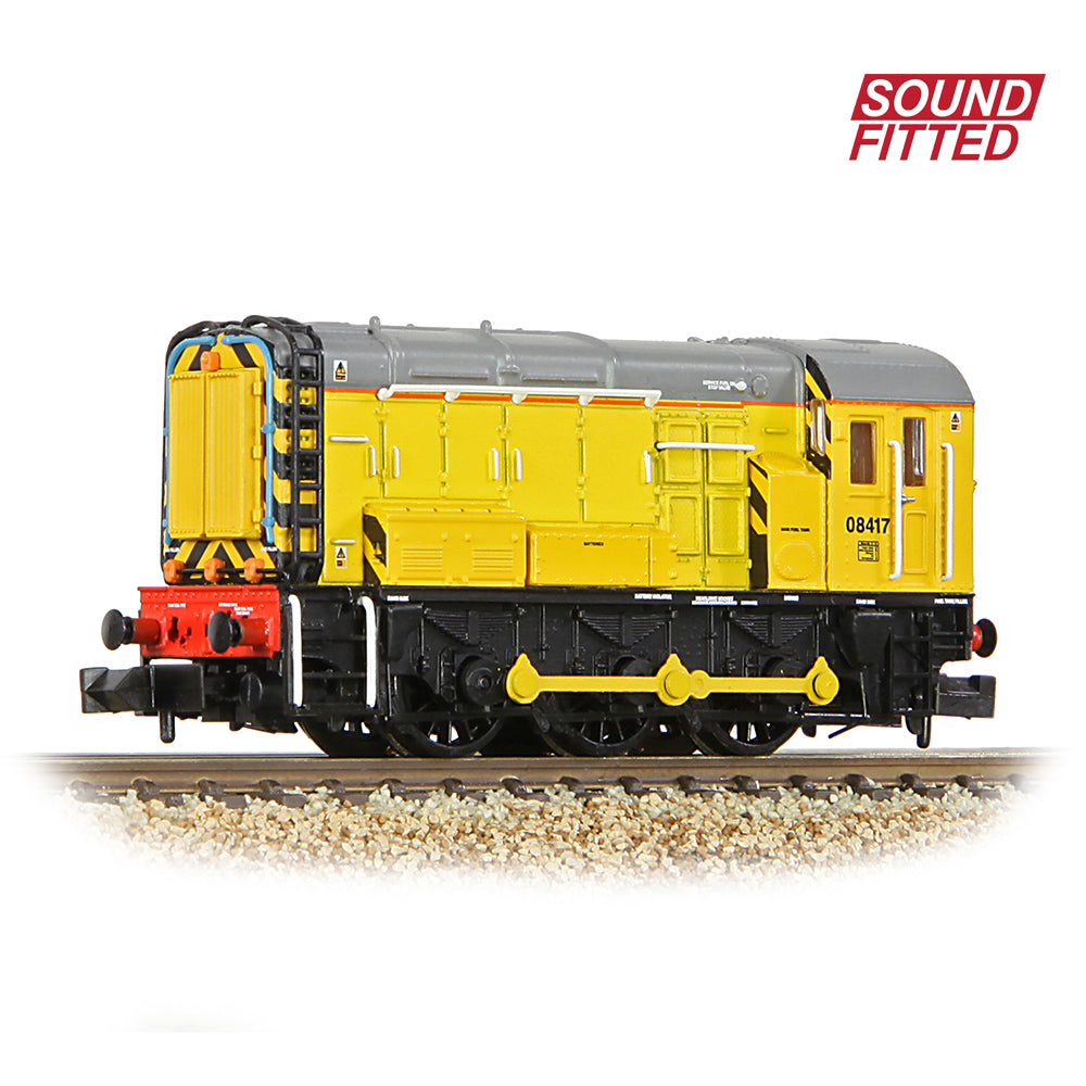 Farish 371-011SF Class 08 08417 Network Rail Yellow SOUND, N Gauge *LAST FEW*