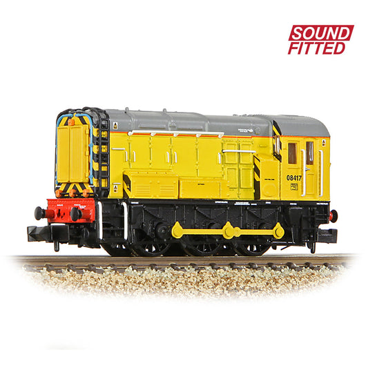 Farish 371-011SF Class 08 08417 Network Rail Yellow SOUND, N Gauge *LAST FEW*