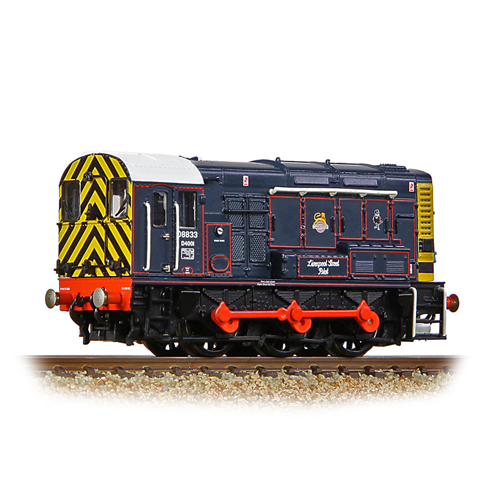 Farish 371-015E Class 08 08833 'Liverpool Street Pilot' BR/GER Lined Blue (Early Em.) N Gauge *LAST FEW*