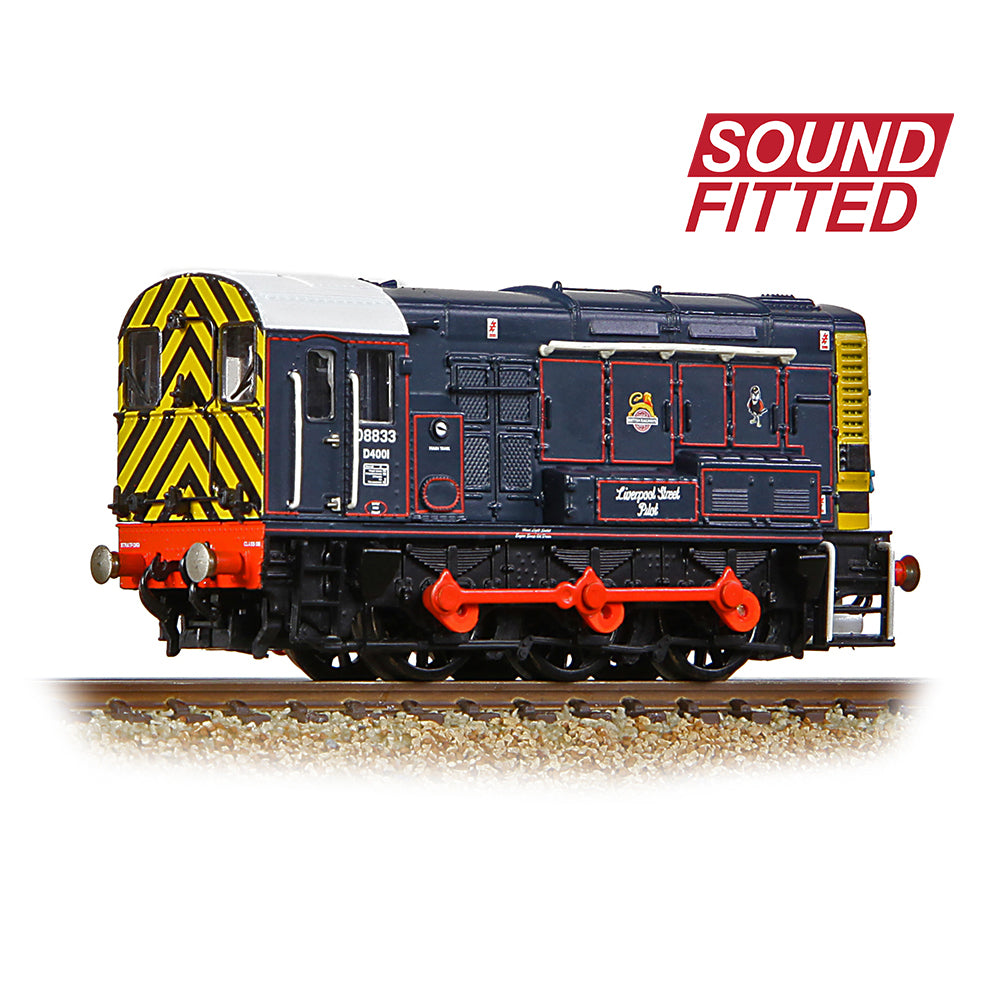 08833 Farish 371-015ESF Class 08 08833 'Liverpool Street Pilot' BR/GER Lined ...