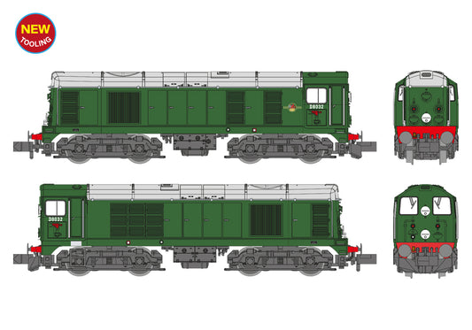 Farish 371-030A Class 20/0 Disc Headcode & Tablet Catcher D8032 BR Green (Late Crest) N Gauge *PRE ORDER £144.46*
