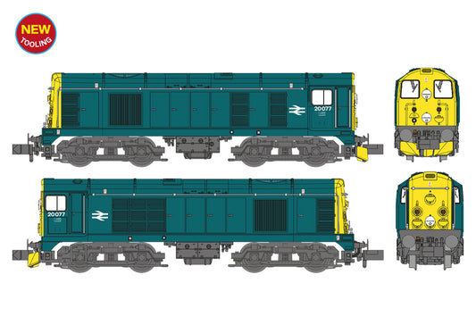 Farish 371-032B Class 20/0 Disc Headcode & Tablet Catcher Recess 20077 BR Blue N Gauge *PRE ORDER £144.46*