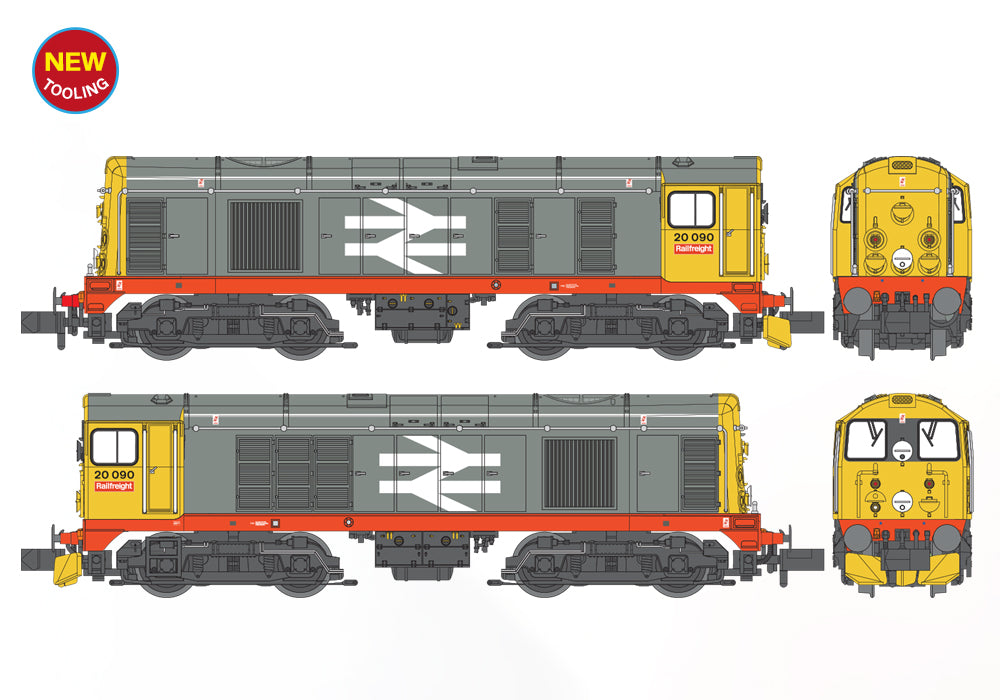 Farish 371-039 Class 20/0 Disc Headcode 20090 BR Railfreight (Red Stripe) N Gauge *PRE ORDER £144.46*