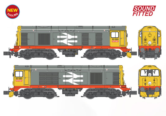 Farish 371-039SF Class 20/0 Disc Headcode 20090 BR Railfreight (Red Stripe) SOUND FITTED N Gauge *PRE ORDER £237.96*