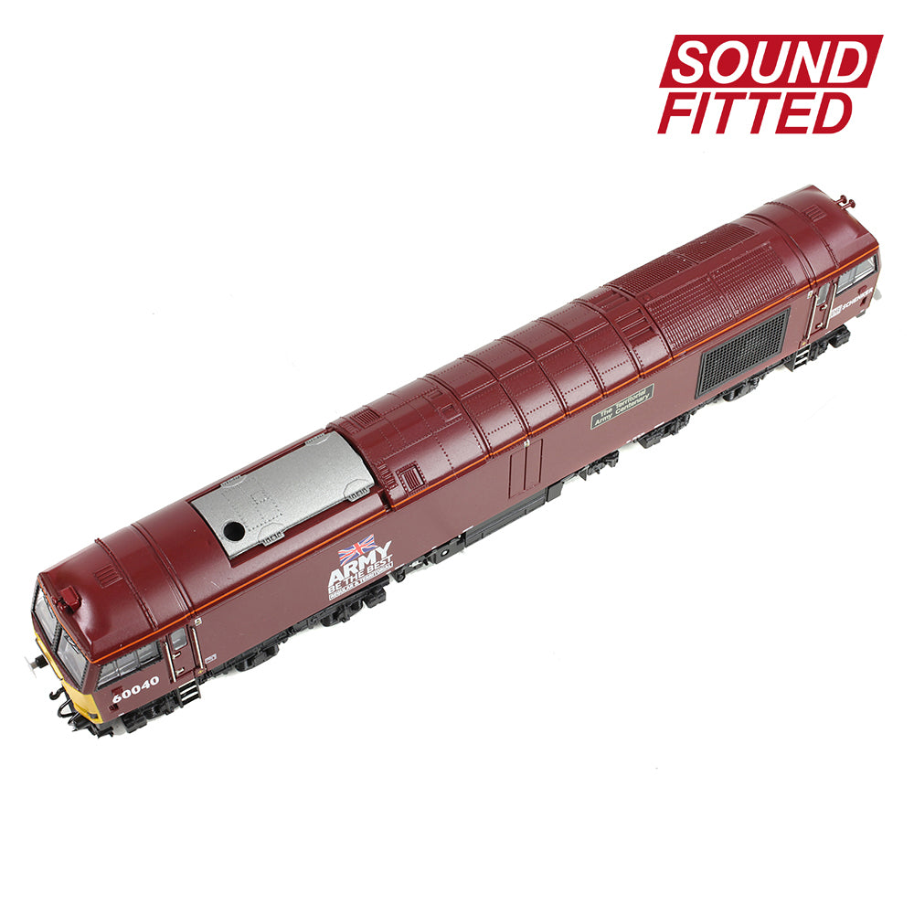 Farish 371-361SF Class 60 60040 'The Territorial Army Centenary' DB Schenker/Army Red N Gauge SOUND *LAST FEW*