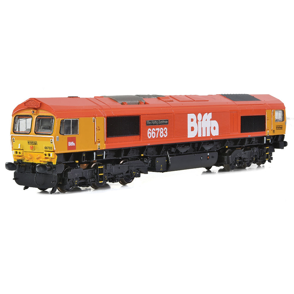 Farish 371-399 Class 66/7 66783 'The Flying Dustman' GBRf Biffa Red, N Gauge *LAST FEW*