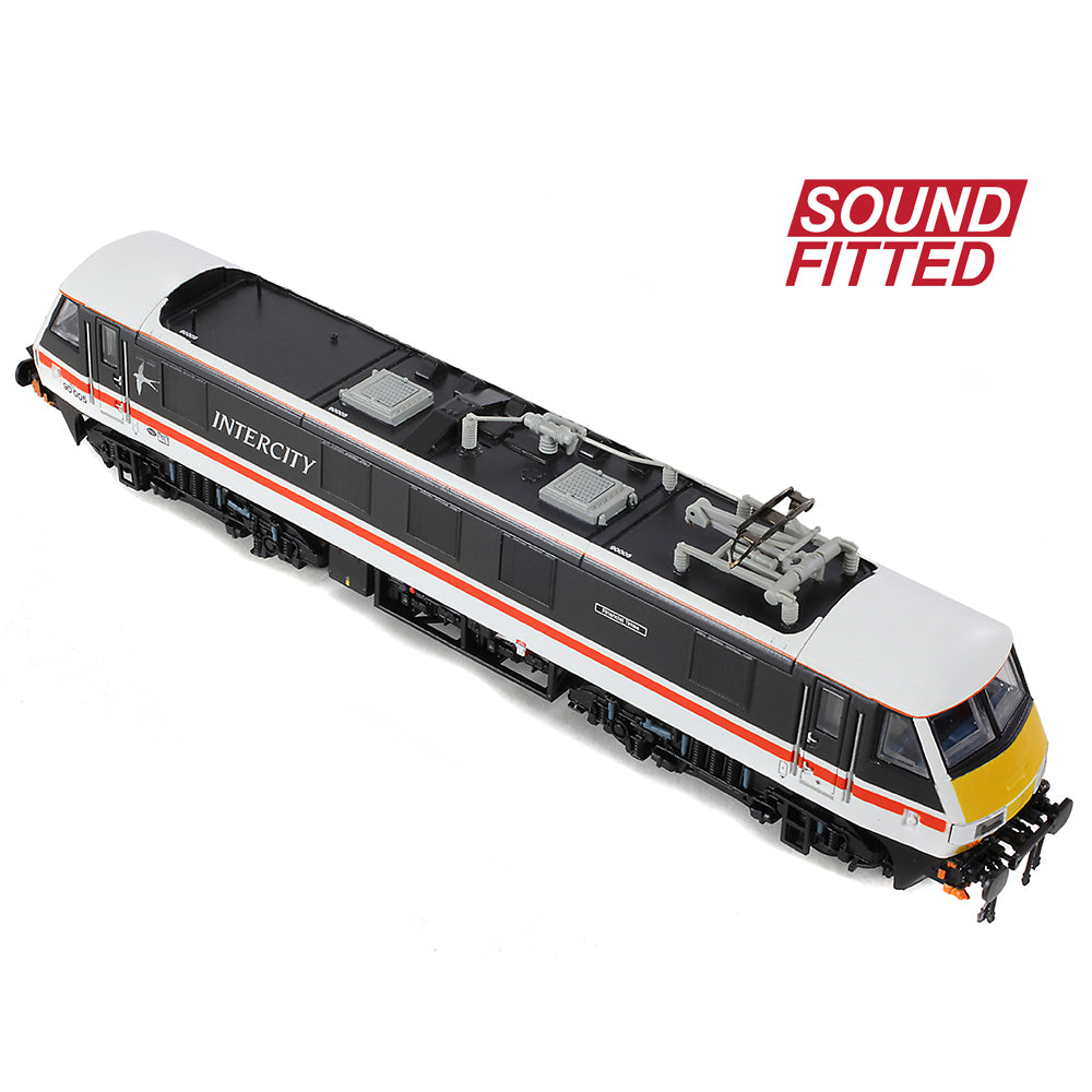 Farish 371-780SF Class 90/0 90005 'Financial Times' BR InterCity Swallow, N Gauge *LAST FEW*