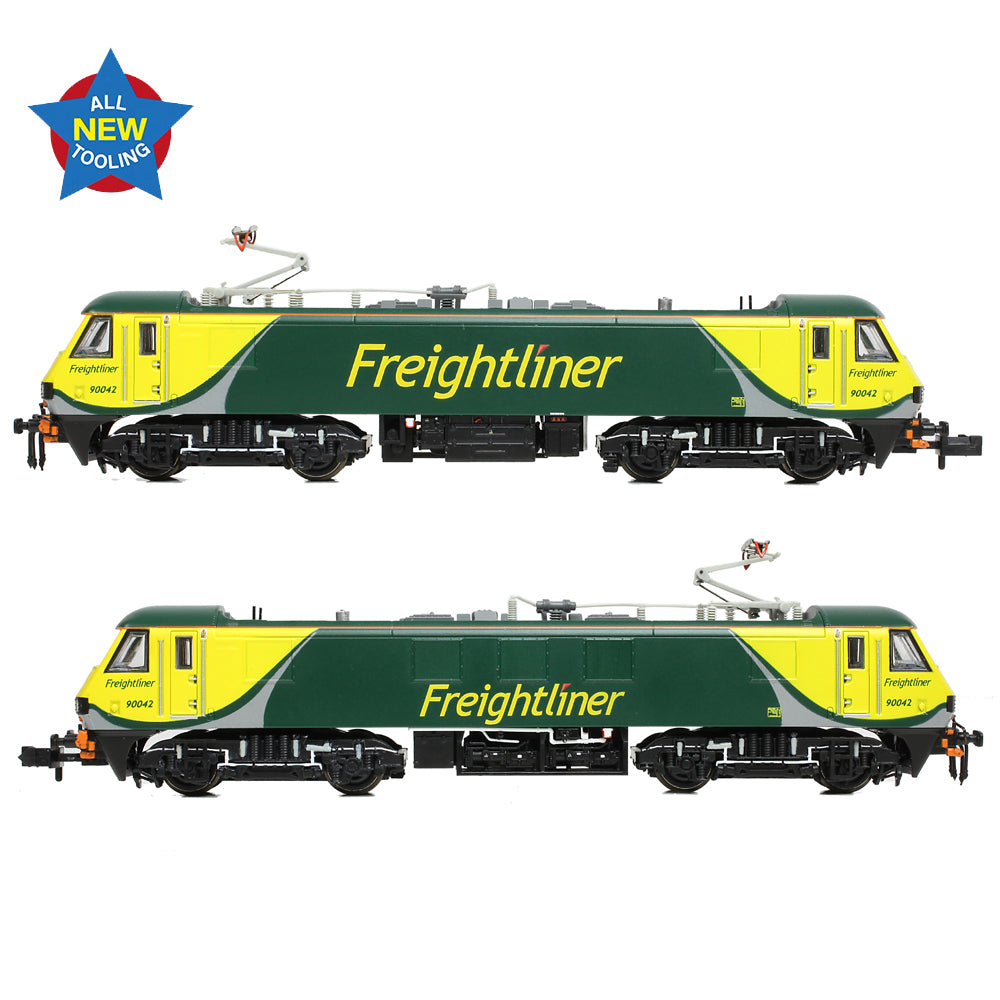 Farish 371-790 Class 90/0 90042 Freightliner 'PowerHaul' - N Gauge *LAST FEW*