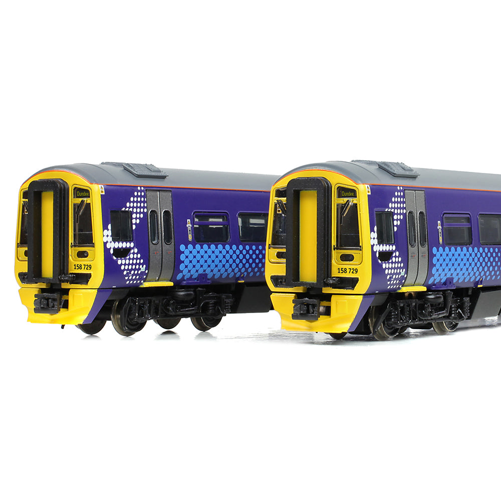 Farish 371-851A Class 158 2-Car DMU 158729 ScotRail Saltire - N Gauge