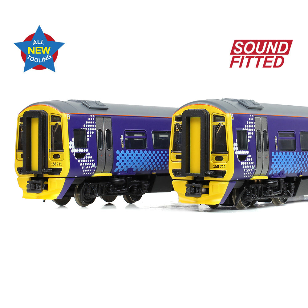 Farish 371-851SF Class 158 2-Car DMU 158711 ScotRail Saltire - N Gauge