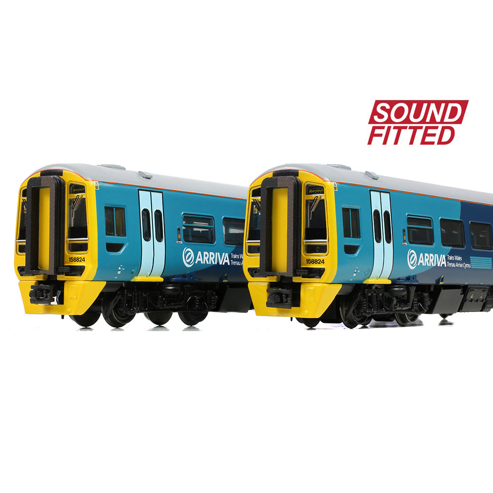 Farish 371-854SF Class 158 2-Car 158824 Arriva Trains Wales (Revised) - N Gauge