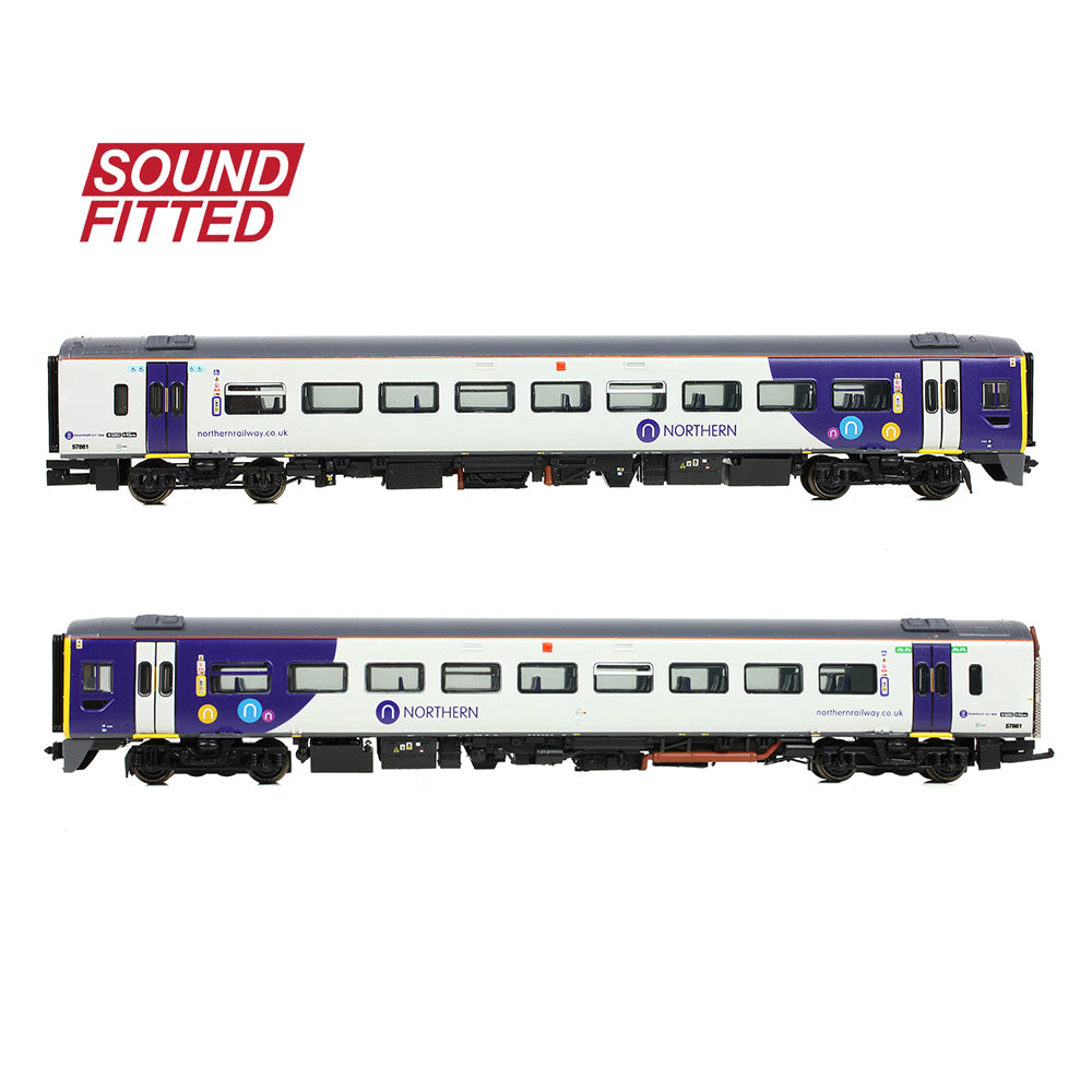 Farish 371-858ASF Class 158 2-Car DMU 158861 Northern - N Gauge
