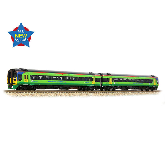 Farish 371-862 Class 158 2-Car DMU 158856 Central Trains - N Gauge