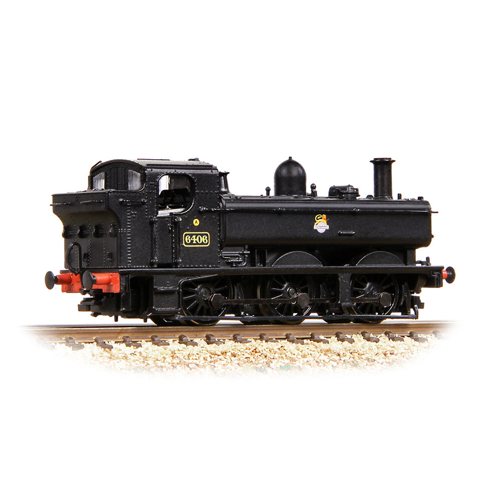 Farish 371-986B GWR 64XX Pannier Tank 6406 BR Black (Early Emblem) N Gauge