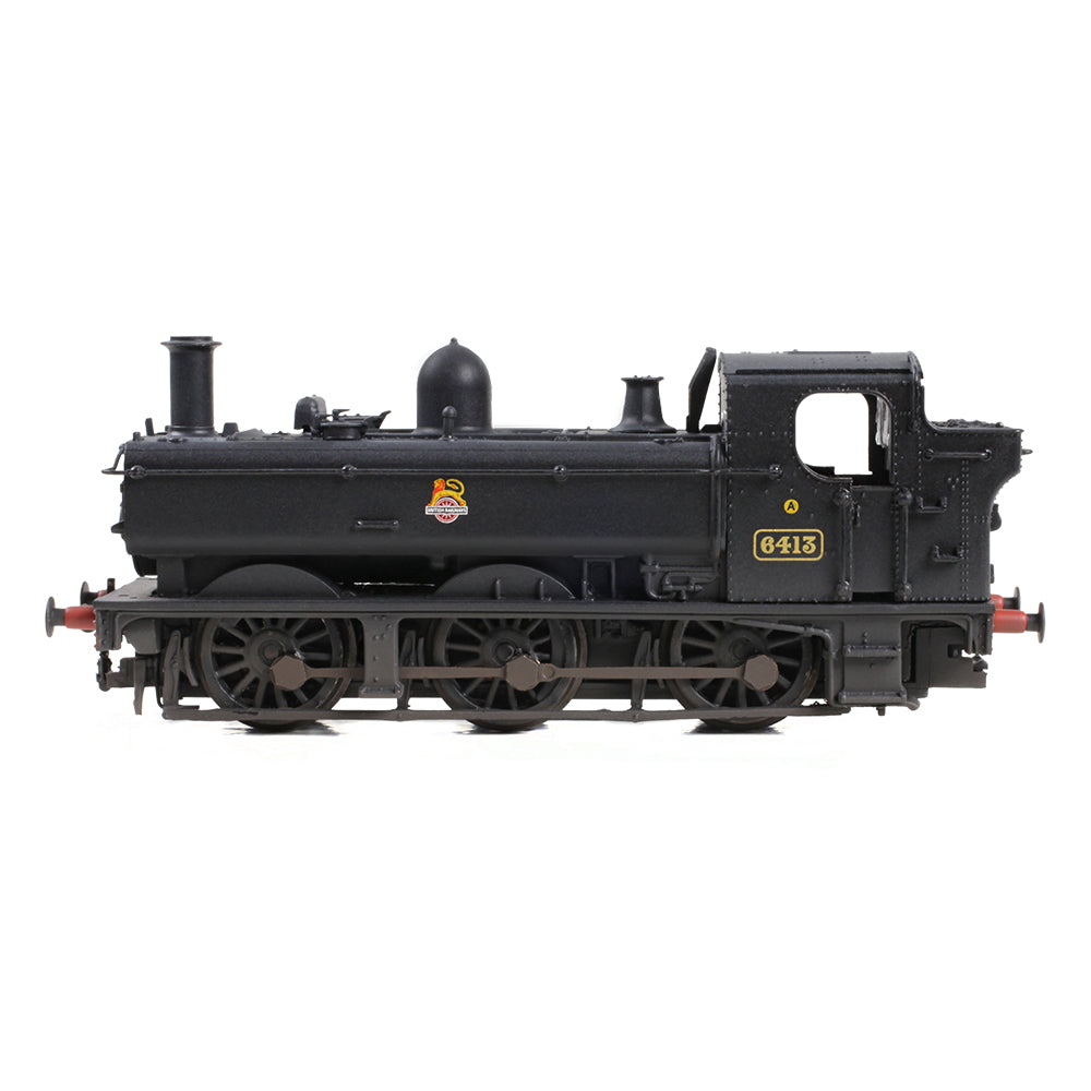 Farish 371-986C GWR 64XX Pannier Tank 6413 BR Black (Early Emblem) [W] N Gauge