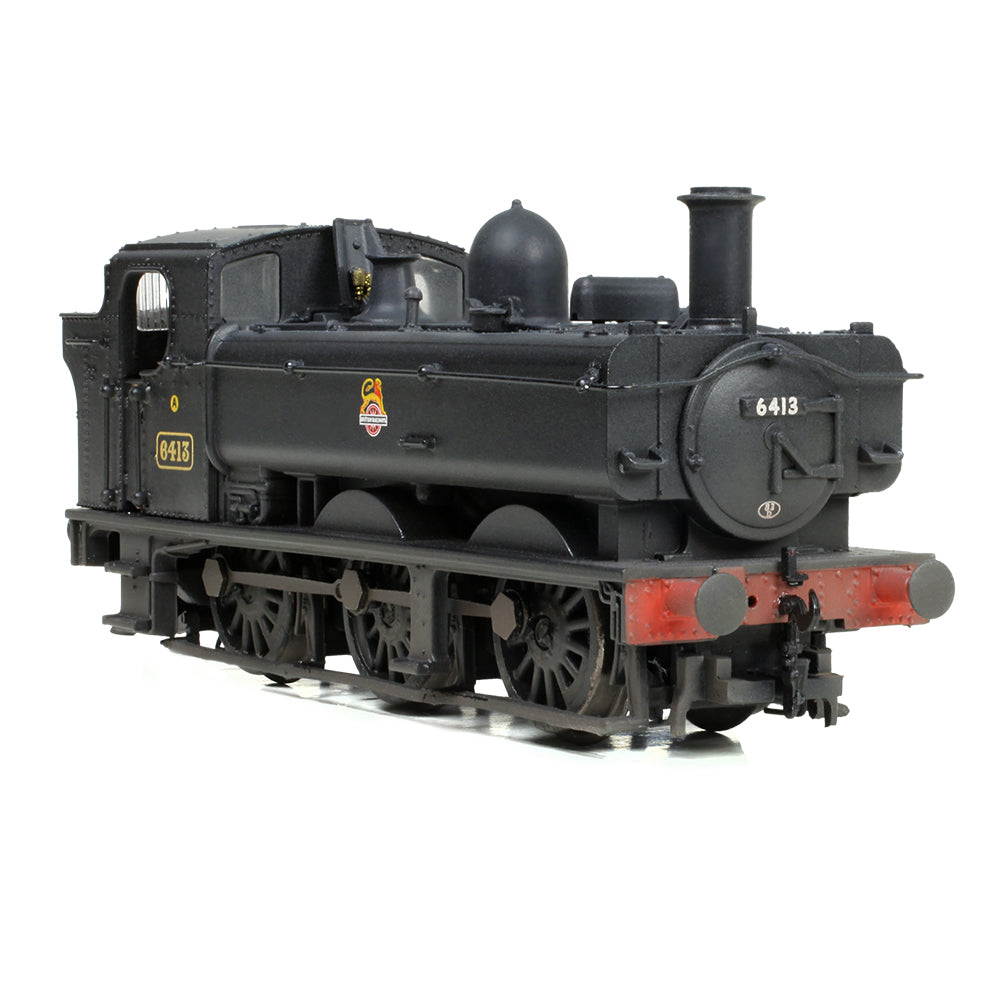 Farish 371-986C GWR 64XX Pannier Tank 6413 BR Black (Early Emblem) [W] N Gauge