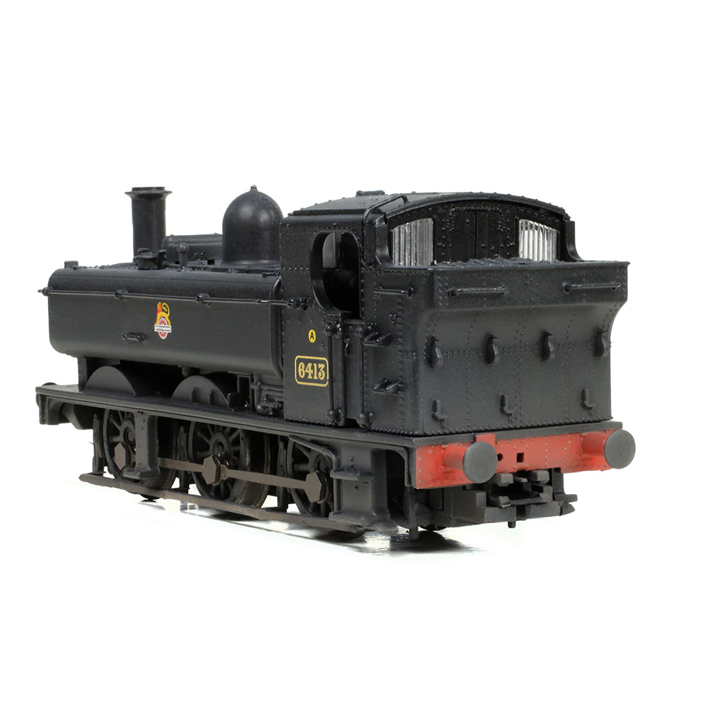 Farish 371-986C GWR 64XX Pannier Tank 6413 BR Black (Early Emblem) [W] N Gauge