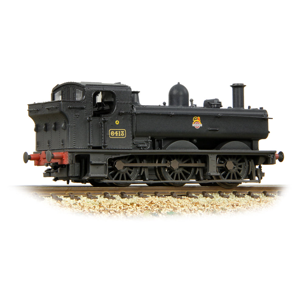 Farish 371-986C GWR 64XX Pannier Tank 6413 BR Black (Early Emblem) [W] N Gauge