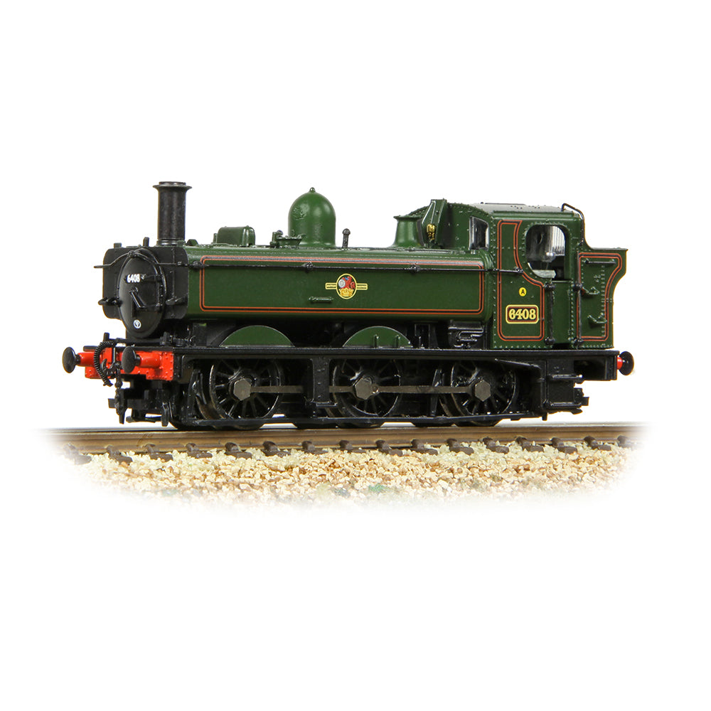 Farish 371-987A GWR 64XX Pannier Tank 6408 BR Lined Green (Late Crest) N Gauge