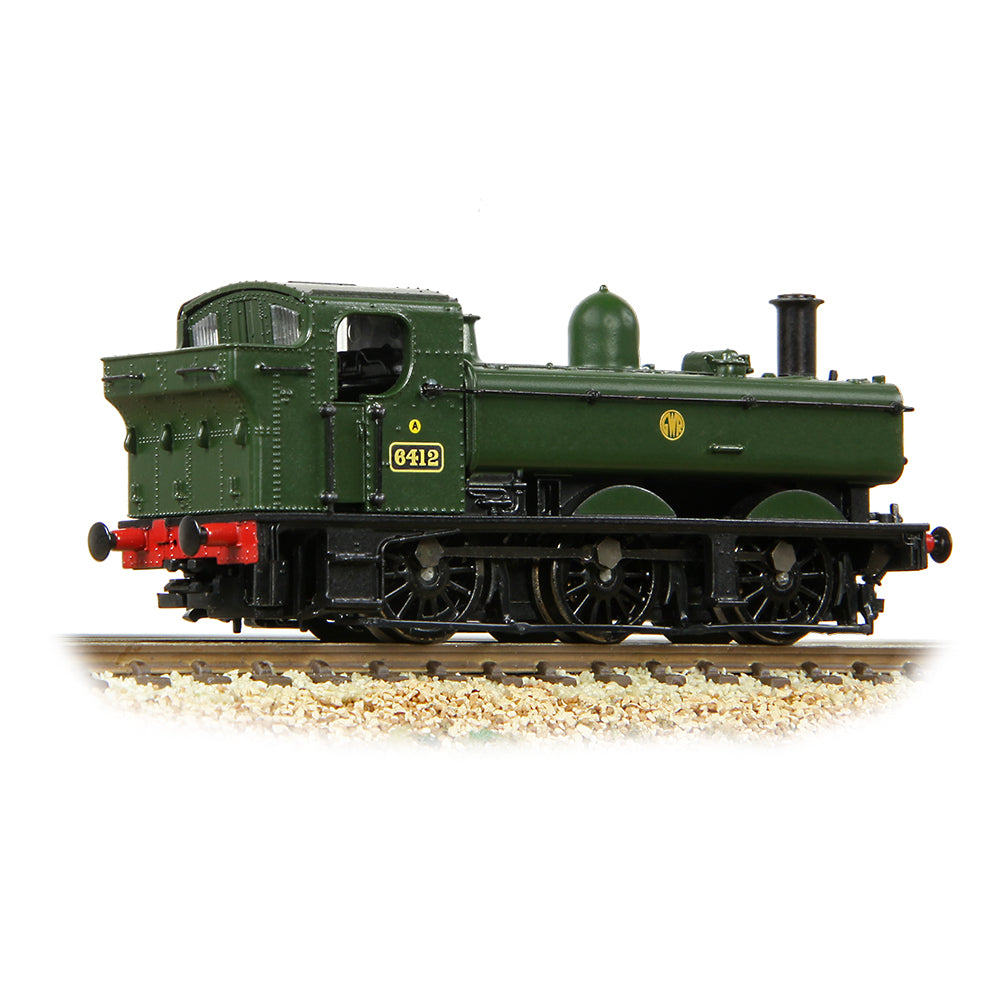 Farish 371-990 GWR 64XX Pannier Tank 6412 GWR Green (Shirtbutton) [Preserved] N Gauge