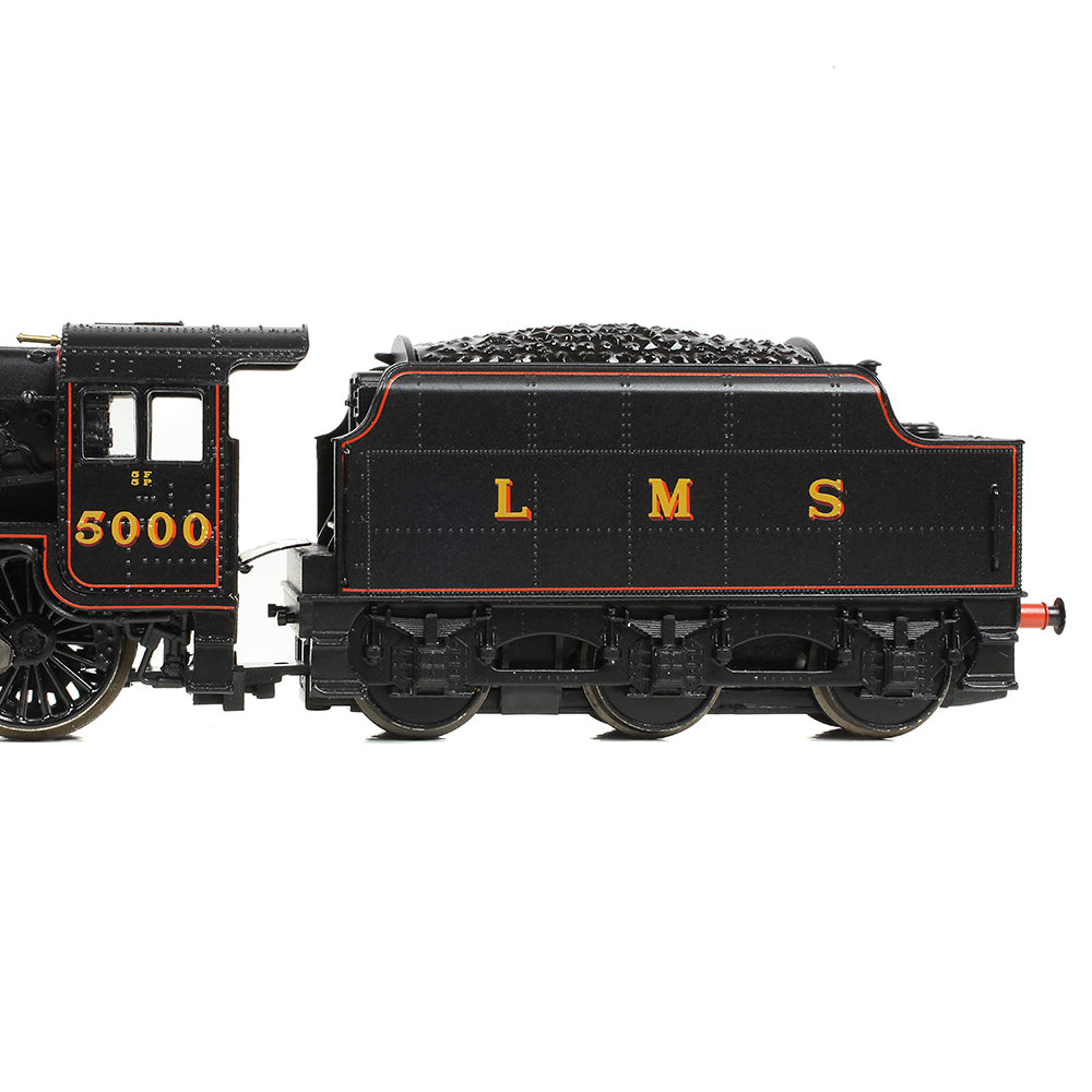 Farish 372-135A LMS 5MT 'Black 5' with Riveted Tender 5000 LMS Lined Black - N Gauge