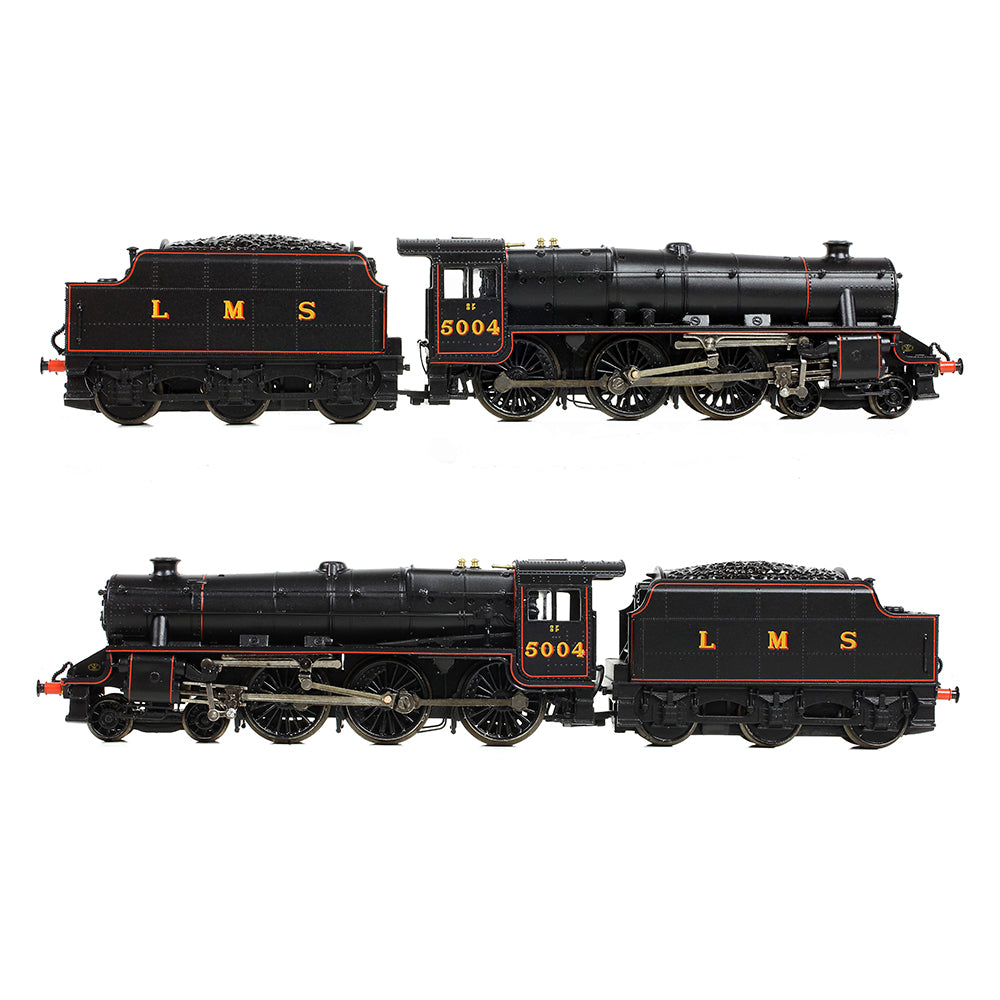 Farish 372-135B LMS 5MT 'Black 5' with Riveted Tender 5004 LMS Lined Black - N Gauge
