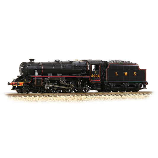 Farish 372-135B LMS 5MT 'Black 5' with Riveted Tender 5004 LMS Lined Black - N Gauge