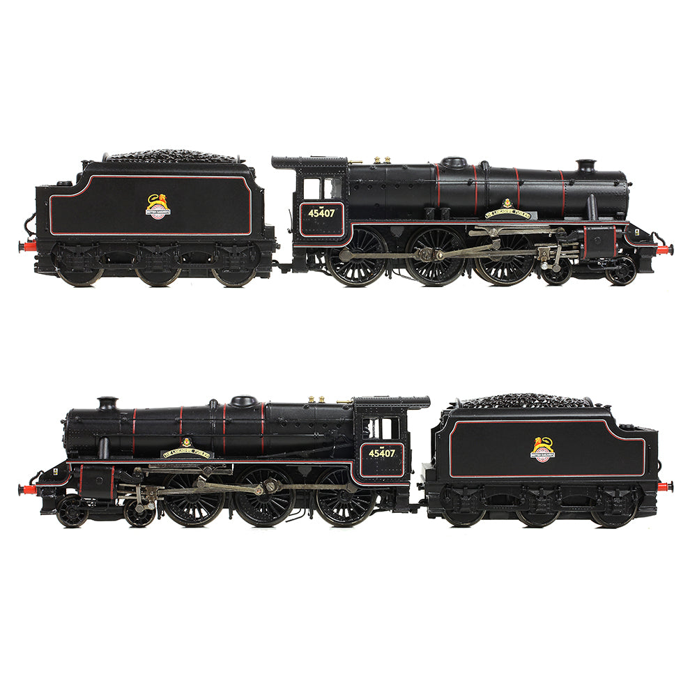 Farish 372-136A LMS 5MT 'Black 5' 45407 'The Lancashire Fusilier' BR Lined Black (E/E) - N Gauge