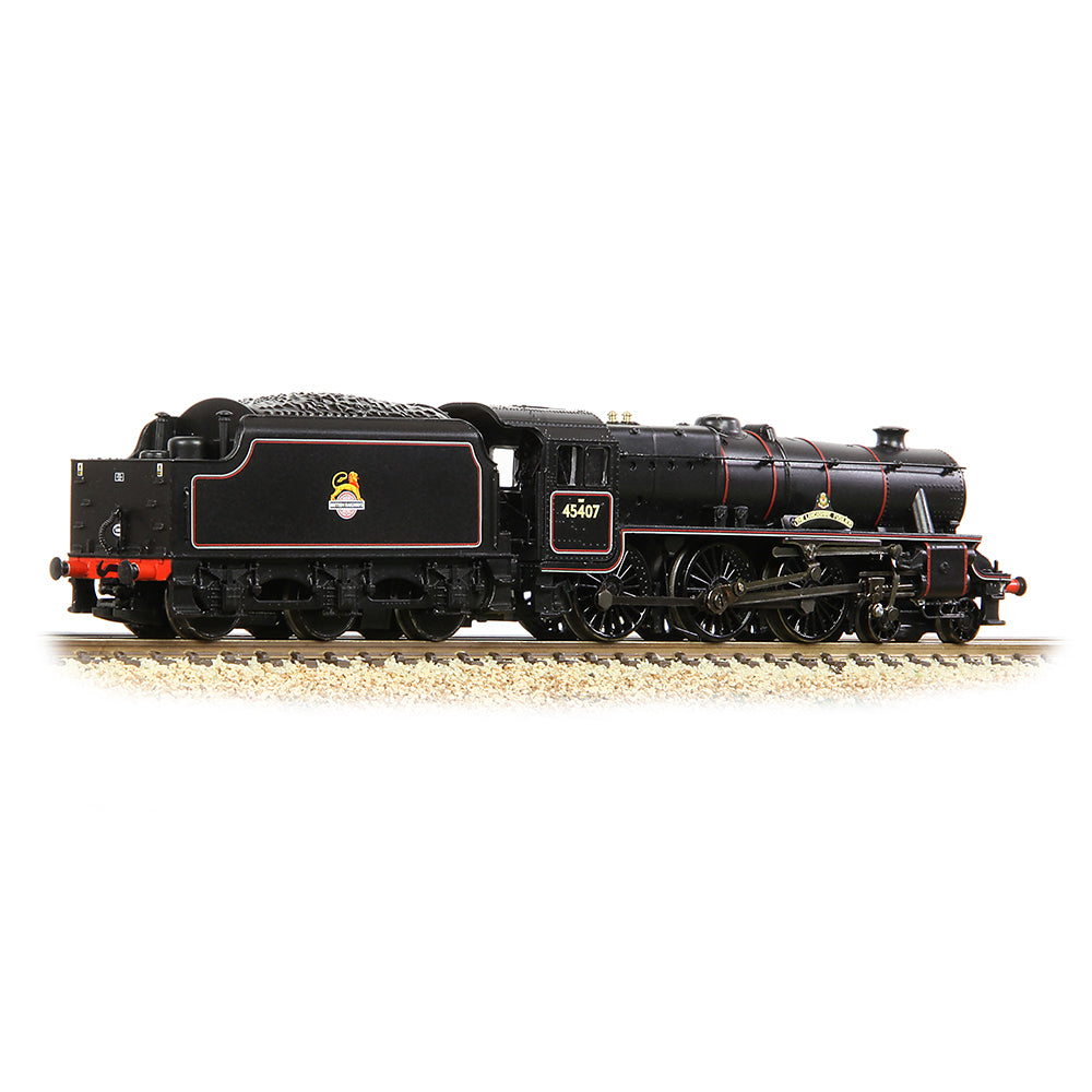 Farish 372-136A LMS 5MT 'Black 5' 45407 'The Lancashire Fusilier' BR Lined Black (E/E) - N Gauge