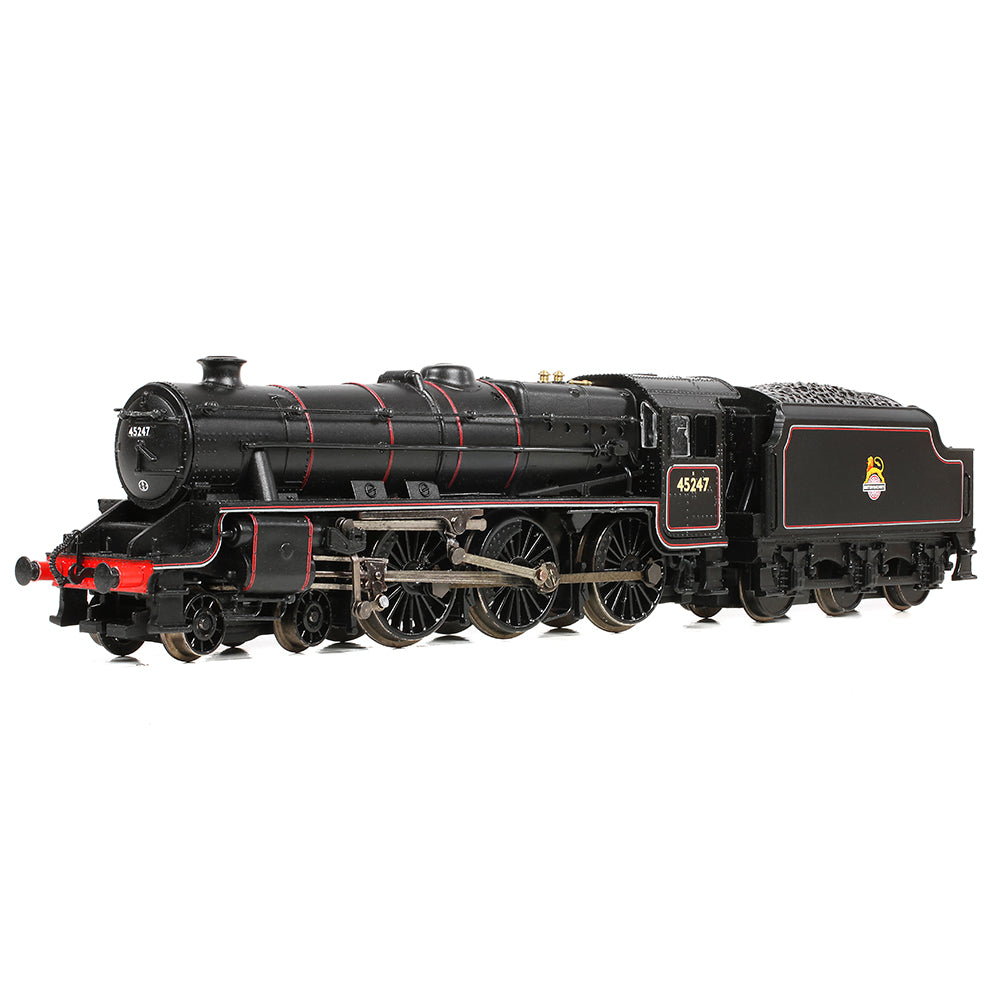 Farish 372-136B LMS 5MT 'Black 5' with Welded Tender 45247 BR Lined Black (Early Emb.) - N Gauge