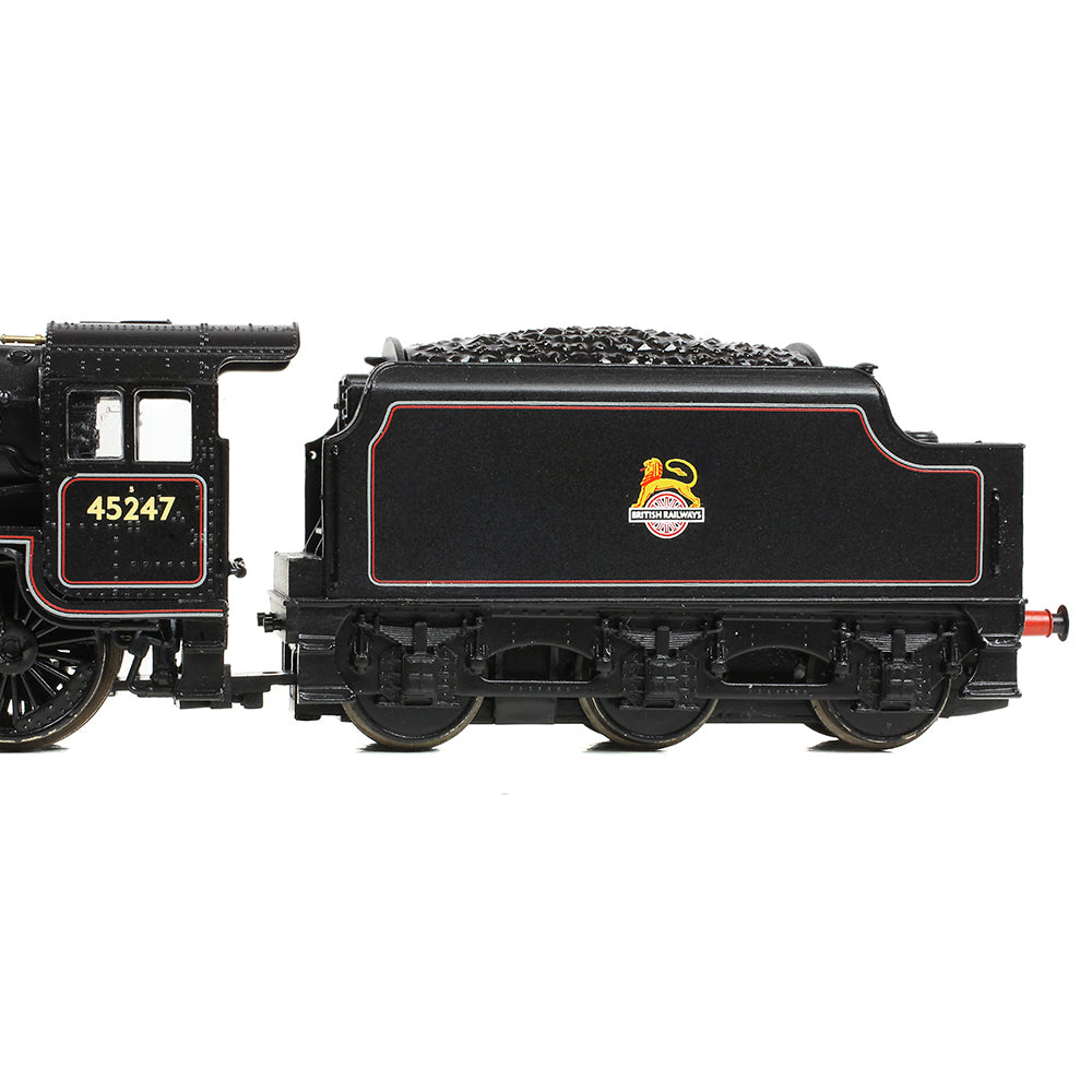 Farish 372-136B LMS 5MT 'Black 5' with Welded Tender 45247 BR Lined Black (Early Emb.) - N Gauge