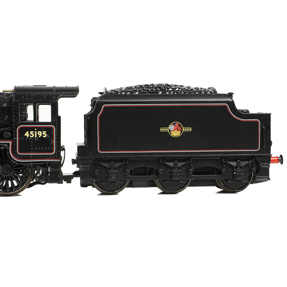 Farish 372-137A LMS 5MT 'Black 5' with Welded Tender 45195 BR Lined Black (Late Crest) - N Gauge
