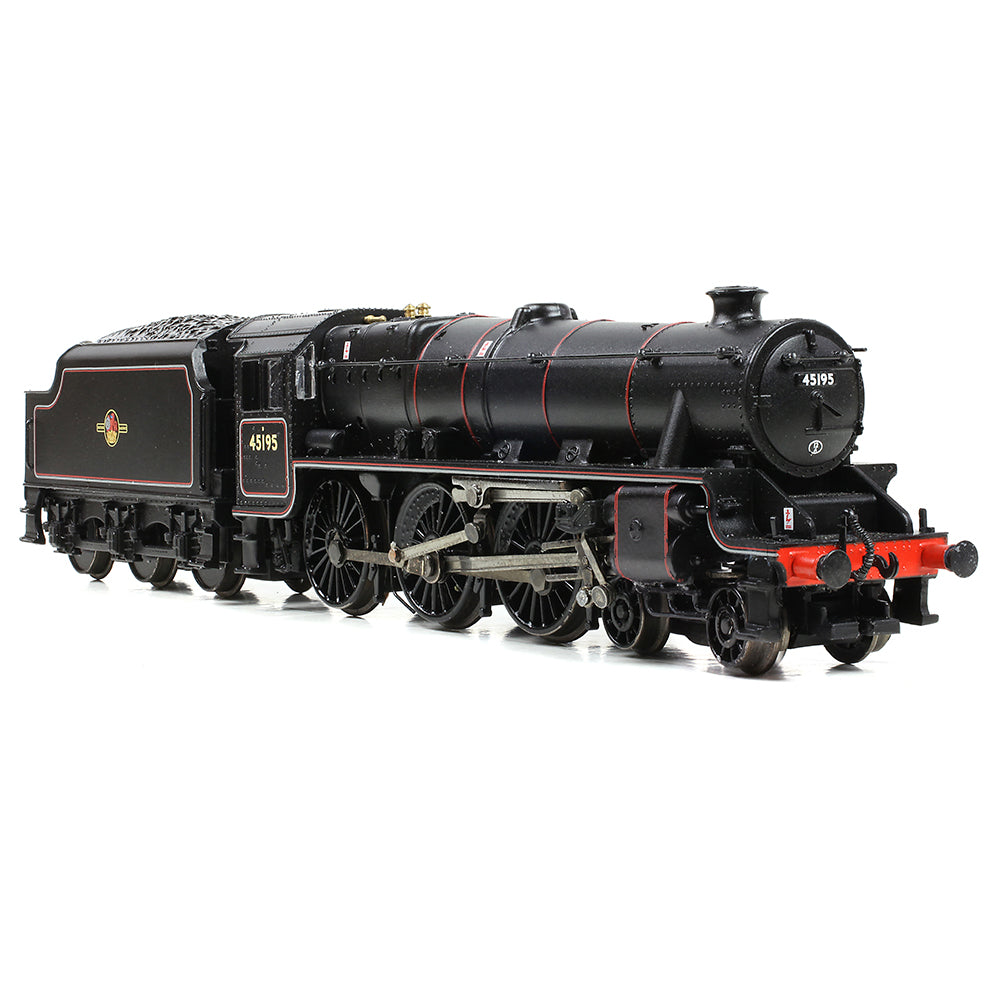 Farish 372-137A LMS 5MT 'Black 5' with Welded Tender 45195 BR Lined Black (Late Crest) - N Gauge
