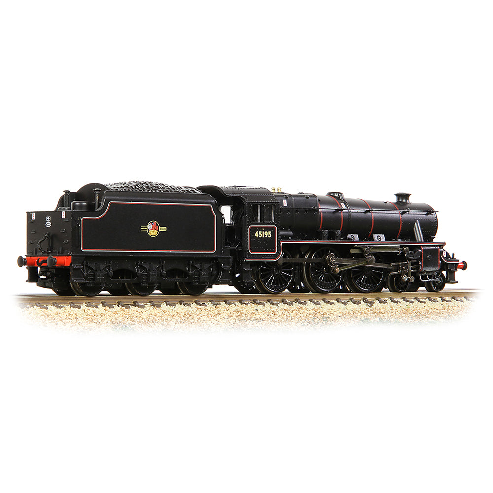 Farish 372-137A LMS 5MT 'Black 5' with Welded Tender 45195 BR Lined Black (Late Crest) - N Gauge
