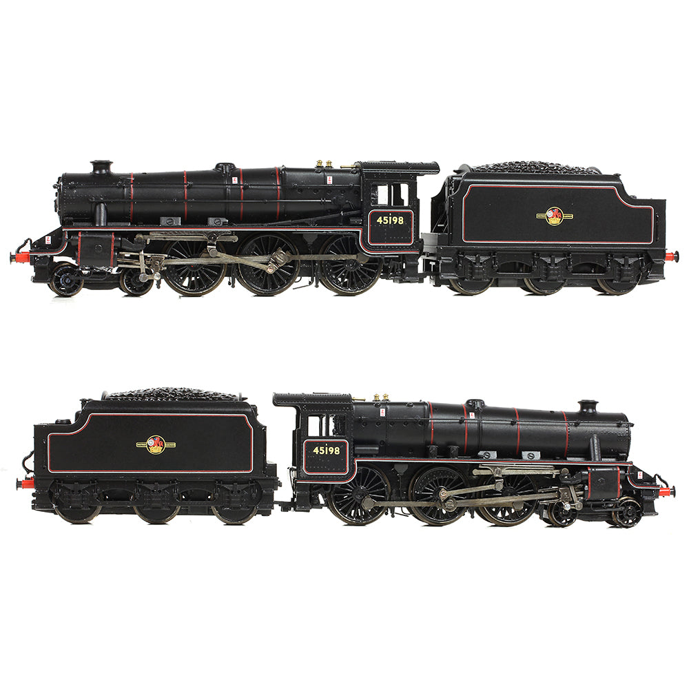 Farish 372-137B LMS 5MT 'Black 5' with Welded Tender 45198 BR Lined Black (Late Crest) - N Gauge