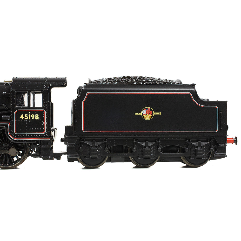 Farish 372-137B LMS 5MT 'Black 5' with Welded Tender 45198 BR Lined Black (Late Crest) - N Gauge