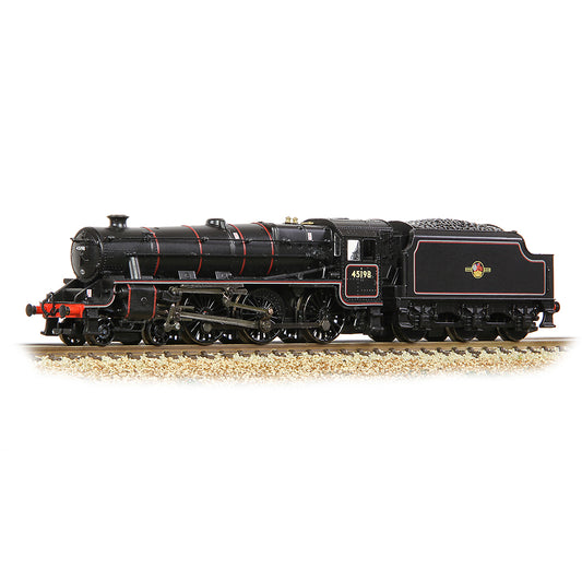 Farish 372-137B LMS 5MT 'Black 5' with Welded Tender 45198 BR Lined Black (Late Crest) - N Gauge