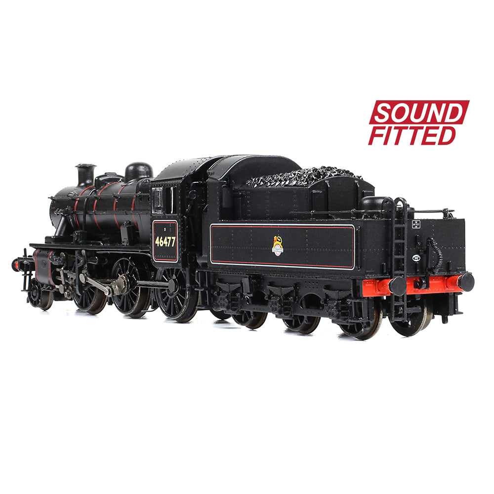 Farish 372-626ASF LMS Ivatt 2MT 46477 BR Lined Black (Early Emblem) - N Gauge