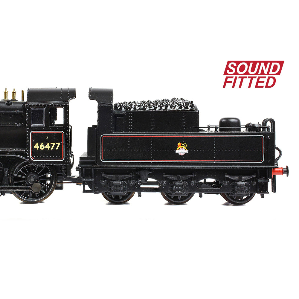 Farish 372-626ASF LMS Ivatt 2MT 46477 BR Lined Black (Early Emblem) - N Gauge