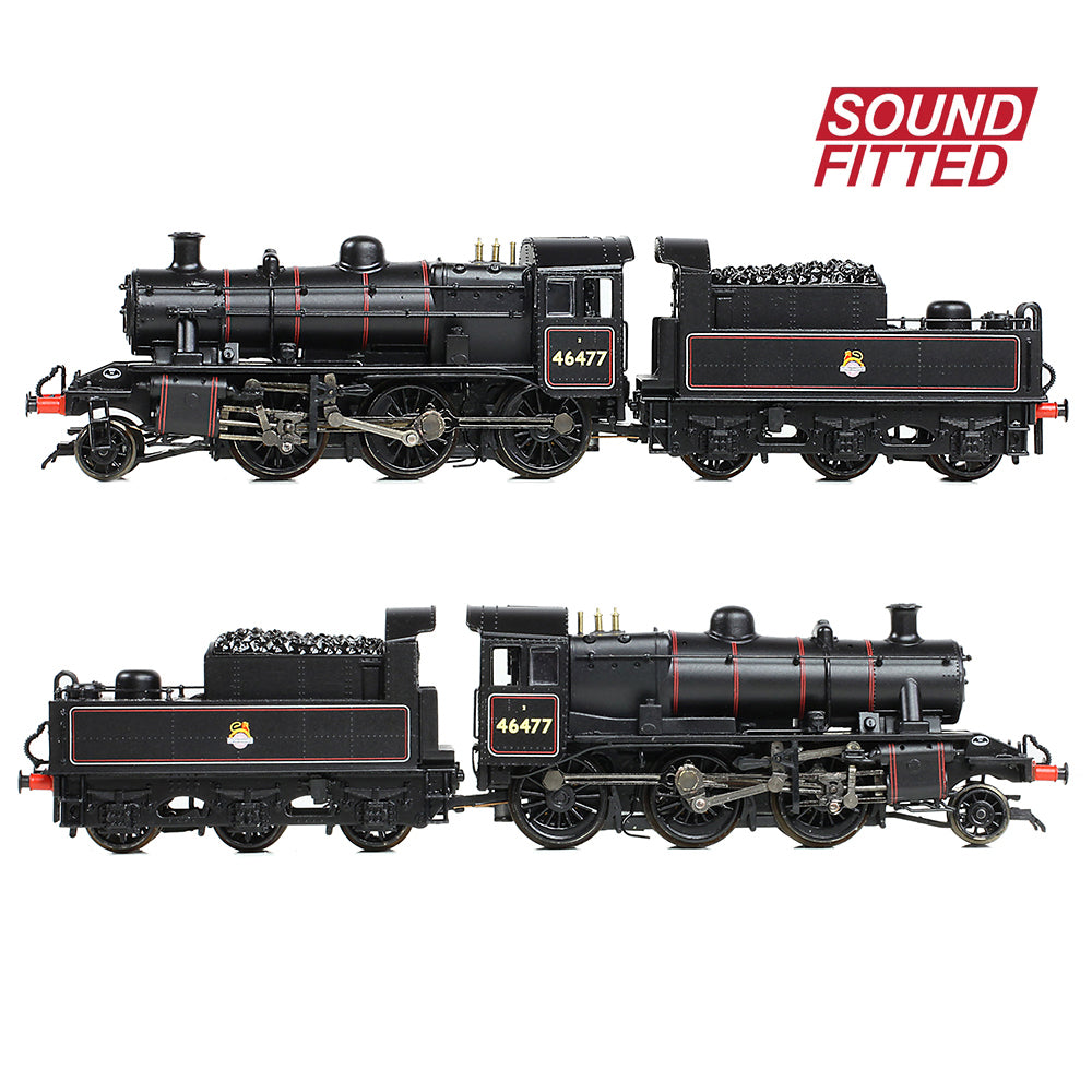 Farish 372-626ASF LMS Ivatt 2MT 46477 BR Lined Black (Early Emblem) - N Gauge