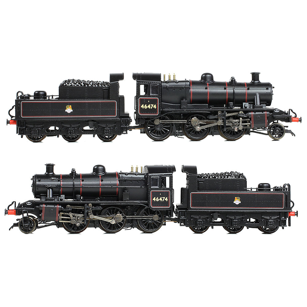 Farish 372-626B LMS Ivatt 2MT 46474 BR Lined Black (Early Emblem) - N Gauge