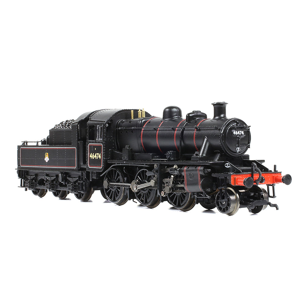Farish 372-626B LMS Ivatt 2MT 46474 BR Lined Black (Early Emblem) - N Gauge