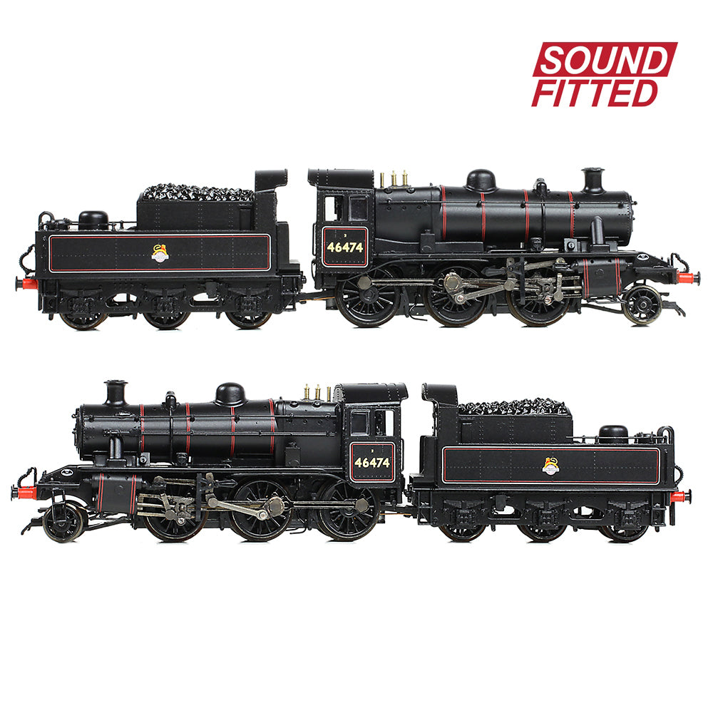 Farish 372-626BSF LMS Ivatt 2MT 46474 BR Lined Black (Early Emblem) N Gauge *LAST FEW*