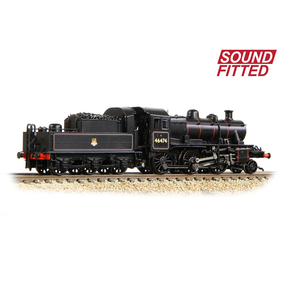 Farish 372-626BSF LMS Ivatt 2MT 46474 BR Lined Black (Early Emblem) N Gauge *LAST FEW*