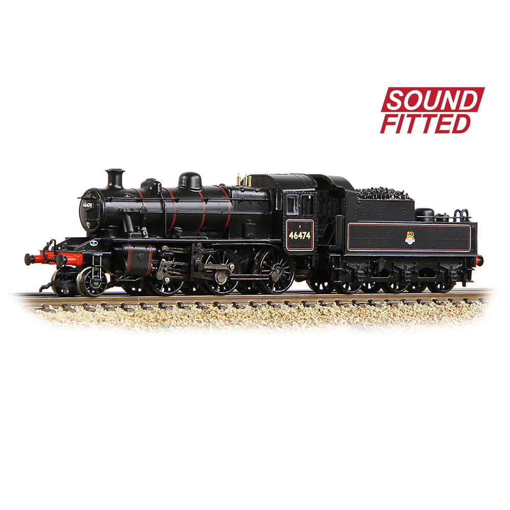 Farish 372-626BSF LMS Ivatt 2MT 46474 BR Lined Black (Early Emblem) N Gauge *LAST FEW*