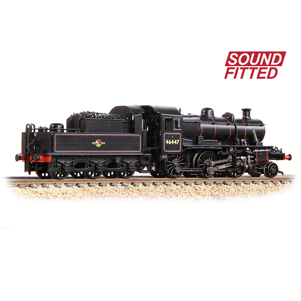 Farish 372-628ASF LMS Ivatt 2MT 46447 BR Lined Black (Late Crest) N Gauge *LAST FEW*