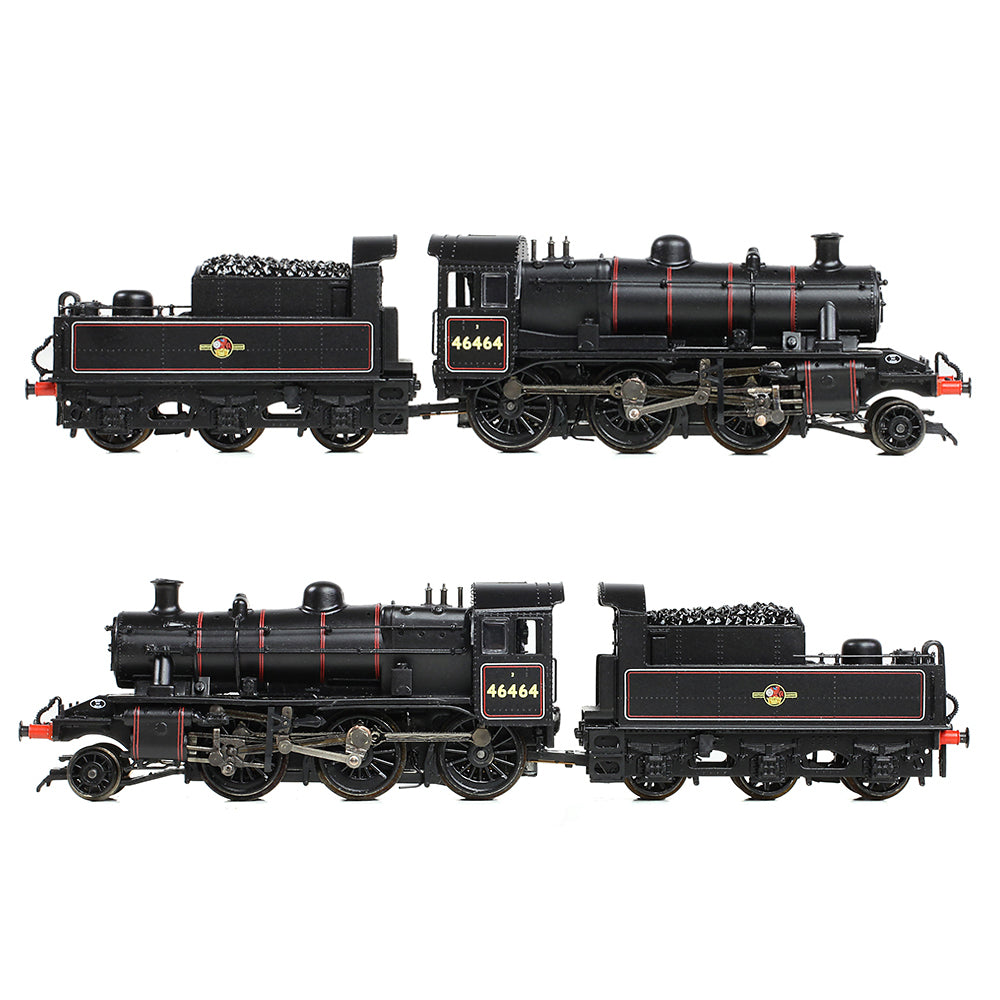 Farish 372-628B LMS Ivatt 2MT 46464 BR Lined Black (Late Crest) - N Gauge