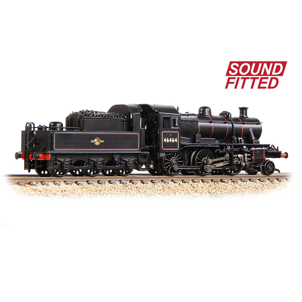 Farish 372-628BSF LMS Ivatt 2MT 46464 BR Lined Black (Late Crest) - N Gauge *LAST FEW*