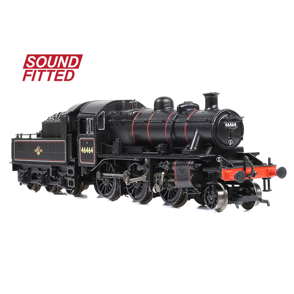 Farish 372-628BSF LMS Ivatt 2MT 46464 BR Lined Black (Late Crest) - N Gauge *LAST FEW*